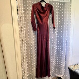 ASOS DESIGN Tall long sleeve cowl back maxi dress